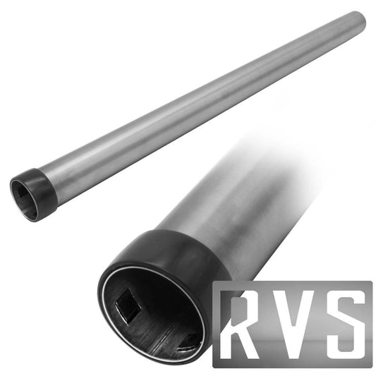 *Zuigbuis 38 mm recht RVS