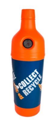 Afvalbak Petman tbv het inzamelen van (pet)flesjes oranje 210 ltr VB 716487