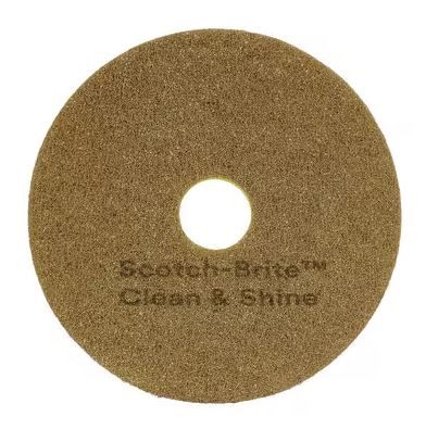 Vloerpad 3M Scotch-Brite™ Clean & Shine dubbelzijdig 18 inch, Geel, 447 mm