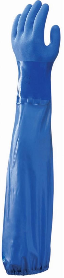 Handschoen Showa Showa grip 690 met mouw blauw 65cm mt.XXL