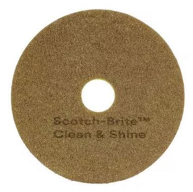 Vloerpad 3M Scotch-Brite™ Clean & Shine dubbelzijdig 20 inch, Geel, 508 mm