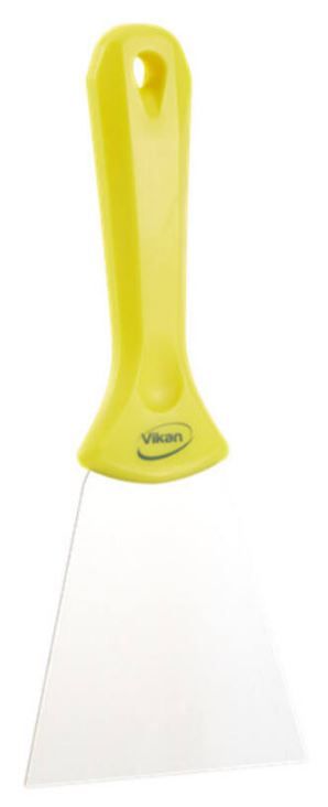 Handschraper Vikan breed RVS blad 10 cm geel 4009