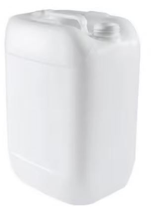 Jerrycan HDPE 20 ltr wit met blauwe dop