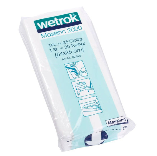 *Masslinndoek Wetrok 61 x 26 cm wit