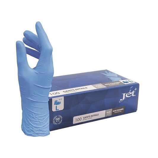 Handschoen Jet+ nitril blauw Cat III maat L