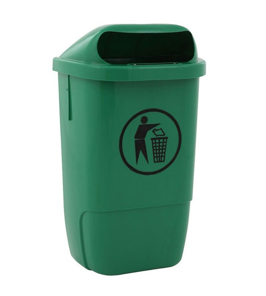 Afvalbak buiten 50 liter kunststof groen VB 870000