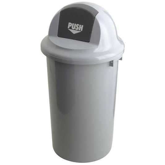 Afvalbak kunststof 47 liter grijs incl. klapdeksel VB 200047