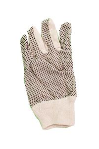 Handschoen Polkadot katoen zwart PVC nopjes