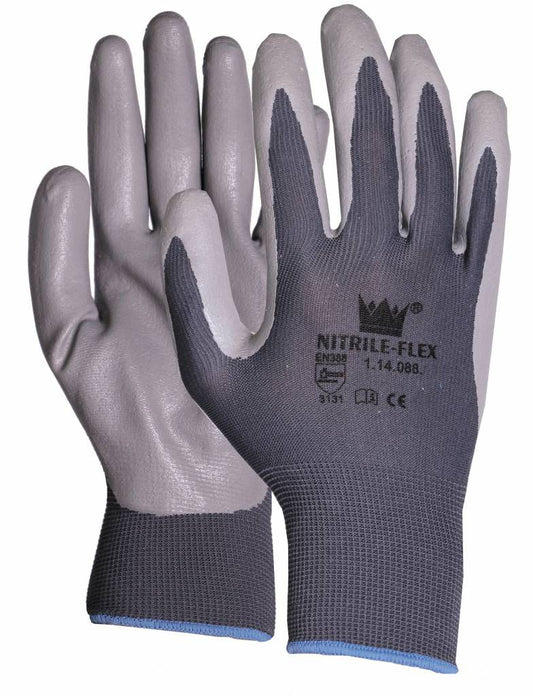 Handschoen Foam-Flex nitrile nylon grijs maat M (8)