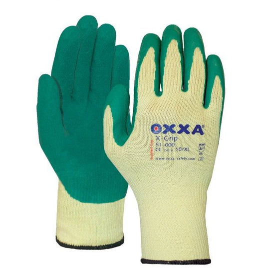 Handschoen Oxxa X-grip geel/groen 51-000 maat 10
