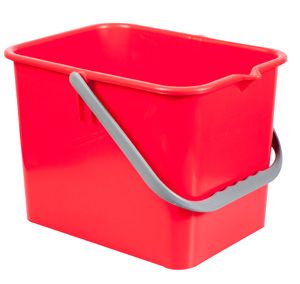 Emmer italiaans 9 liter vierkant rood t.b.v. werkwagen