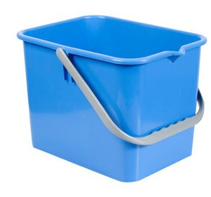 Emmer italiaans 9 liter vierkant blauw t.b.v. werkwagen