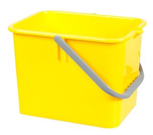 Emmer italiaans 9 liter vierkant geel t.b.v. werkwagen