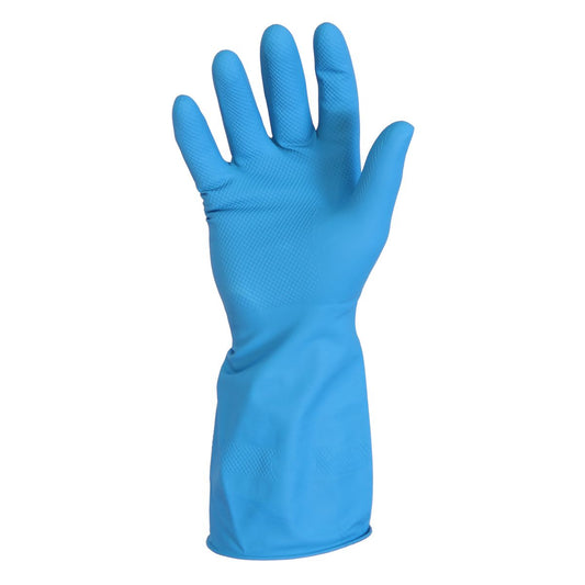 Handschoen huishoud latex blauw maat L