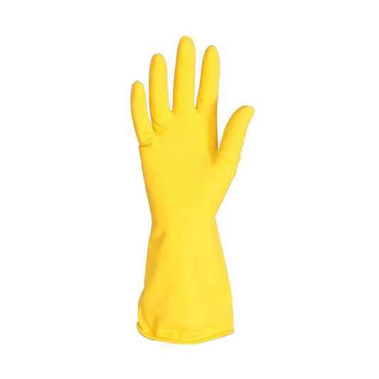 Handschoen huishoud latex geel maat L