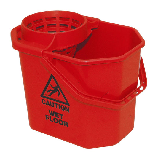 Mopemmer Spaans vierkant 12 liter rood incl. korf
