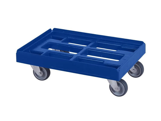 Onderstel Transoplast verrijdbaar kunststof – 610 x 410 x 200 mm – blauw