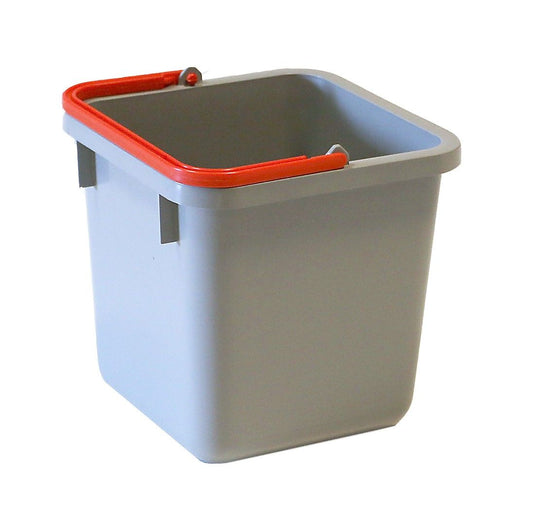Emmer Numatic 6 liter vierkant grijs/rood