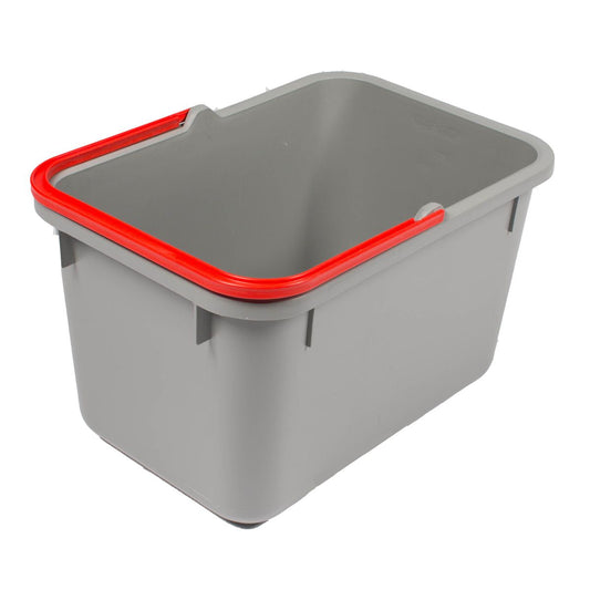 Emmer Numatic 17 liter vierkant grijs/rood
