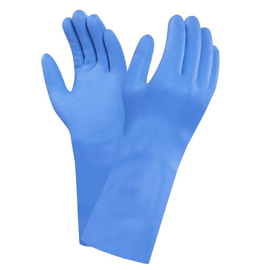 Handschoen Ansell Versatouch nitrile blauw 37-105 maat 8.5